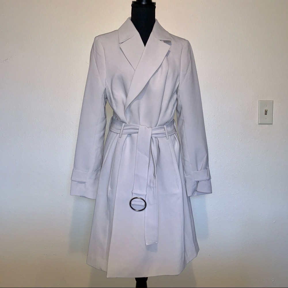 H&M Trench Coat With Tie Belt And Pockets